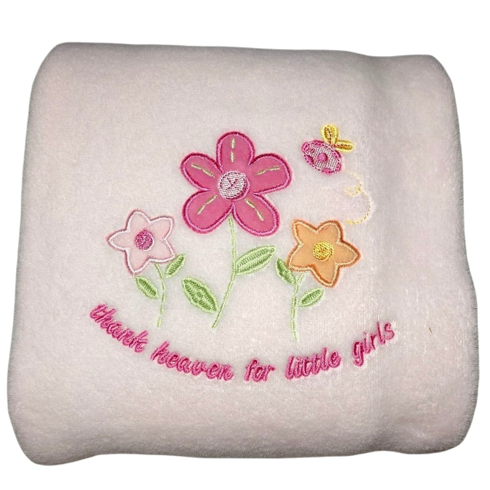 Sam Salem & Sons‎ Pink Thank Heaven For Little Girls Flower Blanket Fleece 31526